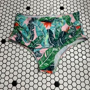 NWT edelqual high waist ruched bikini bottom size XL